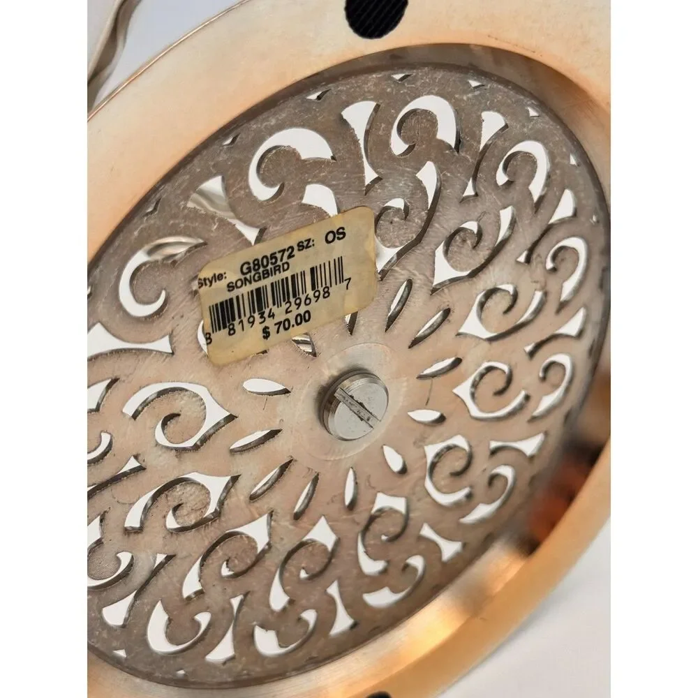 Brighton Silver Songbird Heart Jewelry Tree Stand Organizer Filigree #G80572